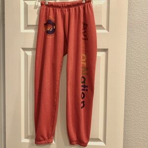 Womens Size XS Aviator Nation Sweatpants Deep Pink